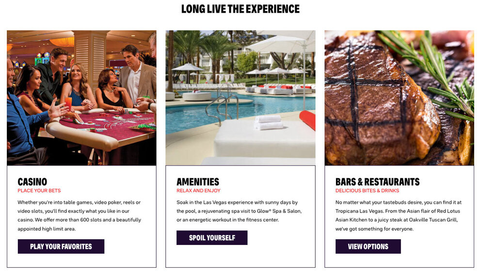 Tropicana Las Vegas Featured List Horizontal