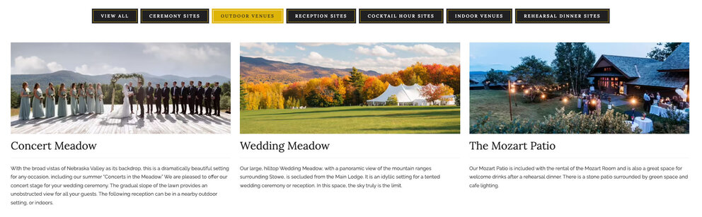 Trapp Family Lodge Feature List Horizontal with Filters